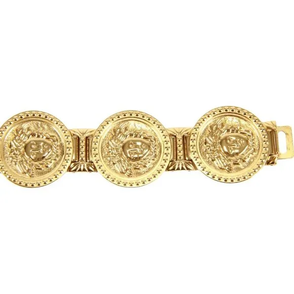 Authentic Gianni Versace Signature Medusa Head Gold Plated Vintage Coin Watch - Picture 12 of 12